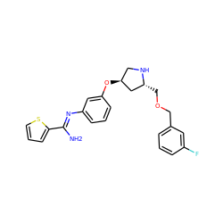 N/C(=N\c1cccc(O[C@H]2CN[C@H](COCc3cccc(F)c3)C2)c1)c1cccs1 ZINC000222958032