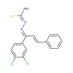 N/C(S)=N/N=C(\C=C\c1ccccc1)c1ccc(Cl)c(Cl)c1 ZINC000028358015