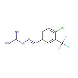 N=C(N)N/N=C/c1ccc(Cl)c(C(F)(F)F)c1 ZINC000045315590