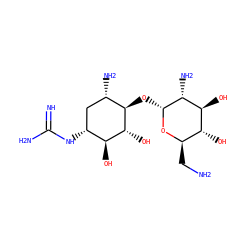 N=C(N)N[C@@H]1C[C@H](N)[C@@H](O[C@H]2O[C@H](CN)[C@@H](O)[C@H](O)[C@H]2N)[C@H](O)[C@H]1O ZINC000014949041