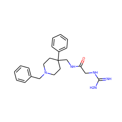 N=C(N)NCC(=O)NCC1(c2ccccc2)CCN(Cc2ccccc2)CC1 ZINC000299830081