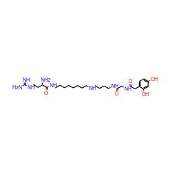 N=C(N)NCC[C@@H](N)C(=O)NCCCCCCCCNCCCCNC(=O)CNC(=O)Cc1ccc(O)cc1O ZINC000095597098