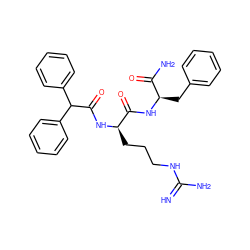 N=C(N)NCCC[C@@H](NC(=O)C(c1ccccc1)c1ccccc1)C(=O)N[C@H](Cc1ccccc1)C(N)=O ZINC000095562763