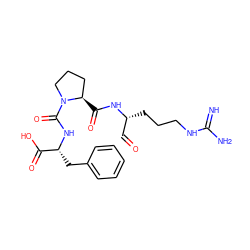 N=C(N)NCCC[C@H](C=O)NC(=O)[C@@H]1CCCN1C(=O)N[C@H](Cc1ccccc1)C(=O)O ZINC000026821555