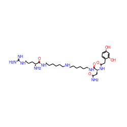 N=C(N)NCCC[C@H](N)C(=O)NCCCCCCNCCCCCCNC(=O)[C@H](CC(N)=O)NC(=O)Cc1ccc(O)cc1O ZINC000095595064