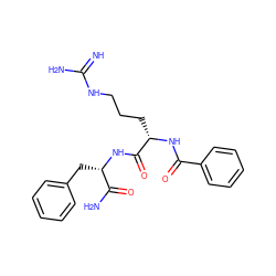 N=C(N)NCCC[C@H](NC(=O)c1ccccc1)C(=O)N[C@@H](Cc1ccccc1)C(N)=O ZINC000034048701