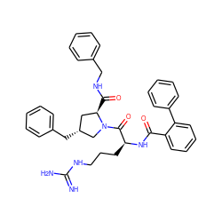 N=C(N)NCCC[C@H](NC(=O)c1ccccc1-c1ccccc1)C(=O)N1C[C@H](Cc2ccccc2)C[C@H]1C(=O)NCc1ccccc1 ZINC000028523026