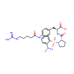 N=C(N)NCCCCC(=O)Nc1ccc(C[C@H](NC(=O)[C@@H]2CCCN2S(=O)(=O)c2ccccc2[N+](=O)[O-])C(=O)O)cc1 ZINC001772617120