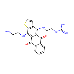 N=C(N)NCCNc1c2c(c(NCCN)c3sccc13)C(=O)c1ccccc1C2=O ZINC000299830125