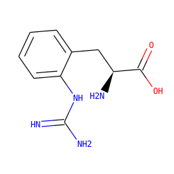 N=C(N)Nc1ccccc1C[C@H](N)C(=O)O ZINC000003810015