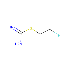 N=C(N)SCCF ZINC000005828966