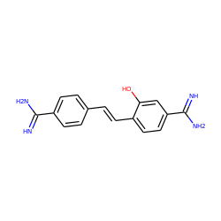 N=C(N)c1ccc(/C=C/c2ccc(C(=N)N)cc2O)cc1 ZINC000000001547