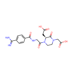 N=C(N)c1ccc(C(=O)NCC(=O)N2CCN(CC(=O)O)C(=O)[C@@H]2CC(=O)O)cc1 ZINC000003922906