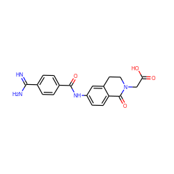 N=C(N)c1ccc(C(=O)Nc2ccc3c(c2)CCN(CC(=O)O)C3=O)cc1 ZINC000001541352