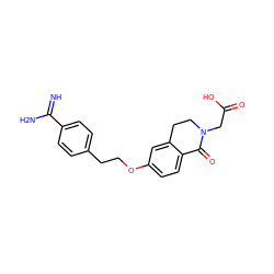 N=C(N)c1ccc(CCOc2ccc3c(c2)CCN(CC(=O)O)C3=O)cc1 ZINC000013763526