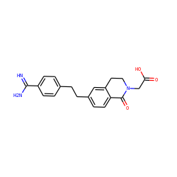 N=C(N)c1ccc(CCc2ccc3c(c2)CCN(CC(=O)O)C3=O)cc1 ZINC000013763536