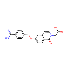 N=C(N)c1ccc(COc2ccc3c(=O)n(CC(=O)O)ccc3c2)cc1 ZINC000013802313