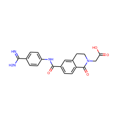 N=C(N)c1ccc(NC(=O)c2ccc3c(c2)CCN(CC(=O)O)C3=O)cc1 ZINC000013763538