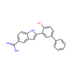 N=C(N)c1ccc2[nH]c(-c3cc(-c4ccccc4)ccc3O)cc2c1 ZINC000653833343