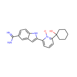 N=C(N)c1ccc2[nH]c(-c3cccc(C4(O)CCCCC4)[n+]3[O-])cc2c1 ZINC000473153704