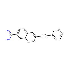 N=C(N)c1ccc2cc(C#Cc3ccccc3)ccc2c1 ZINC000033504103