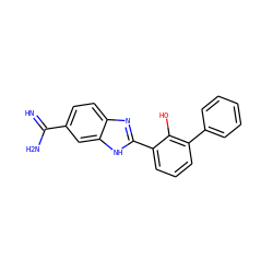 N=C(N)c1ccc2nc(-c3cccc(-c4ccccc4)c3O)[nH]c2c1 ZINC000002047577