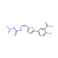 N=C(N/N=C\c1ccc(-c2ccc(O)c(C(=O)O)c2)o1)N[N+](=O)[O-] ZINC000004469326
