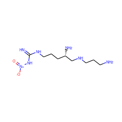 N=C(NCCC[C@H](N)CNCCCN)N[N+](=O)[O-] ZINC000001662970