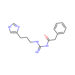 N=C(NCCCc1c[nH]cn1)NC(=O)Cc1ccccc1 ZINC000040975046