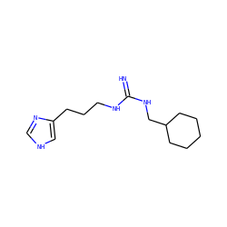 N=C(NCCCc1c[nH]cn1)NCC1CCCCC1 ZINC000026737912