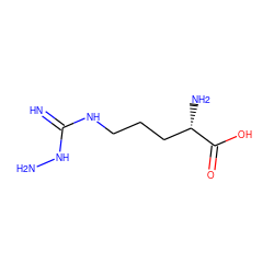 N=C(NN)NCCC[C@H](N)C(=O)O ZINC000001544855