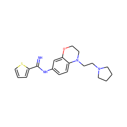 N=C(Nc1ccc2c(c1)OCCN2CCN1CCCC1)c1cccs1 ZINC000113971584