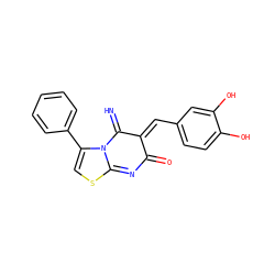 N=C1/C(=C/c2ccc(O)c(O)c2)C(=O)N=C2SC=C(c3ccccc3)N12 ZINC000004860084