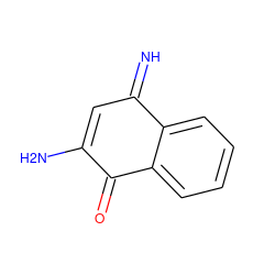 N=C1C=C(N)C(=O)c2ccccc21 ZINC000016968614