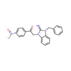 N=c1n(CC(=O)c2ccc([N+](=O)[O-])cc2)c2ccccc2n1Cc1ccccc1 ZINC000020149884