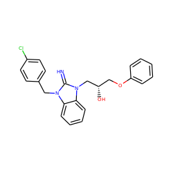 N=c1n(Cc2ccc(Cl)cc2)c2ccccc2n1C[C@@H](O)COc1ccccc1 ZINC000019757684