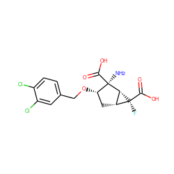 N[C@@]1(C(=O)O)[C@@H](OCc2ccc(Cl)c(Cl)c2)C[C@@H]2[C@H]1[C@@]2(F)C(=O)O ZINC000013582257