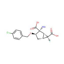 N[C@@]1(C(=O)O)[C@H](OCc2ccc(Cl)cc2)C[C@@H]2[C@H]1[C@@]2(F)C(=O)O ZINC000013582145