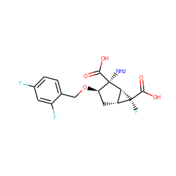 N[C@@]1(C(=O)O)[C@H](OCc2ccc(F)cc2F)C[C@@H]2[C@H]1[C@@]2(F)C(=O)O ZINC000013582185