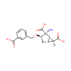 N[C@@]1(C(=O)O)[C@H](OCc2cccc(C(=O)O)c2)C[C@@H]2[C@H]1[C@@]2(F)C(=O)O ZINC000013582159