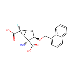 N[C@@]1(C(=O)O)[C@H](OCc2cccc3ccccc23)C[C@@H]2[C@H]1[C@@]2(F)C(=O)O ZINC000013582240