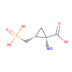 N[C@@]1(C(=O)O)C[C@H]1CP(=O)(O)O ZINC000028246012
