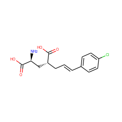 N[C@@H](C[C@@H](C/C=C/c1ccc(Cl)cc1)C(=O)O)C(=O)O ZINC000013808423