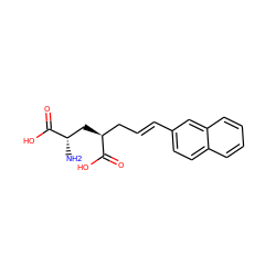 N[C@@H](C[C@@H](C/C=C/c1ccc2ccccc2c1)C(=O)O)C(=O)O ZINC000001545895