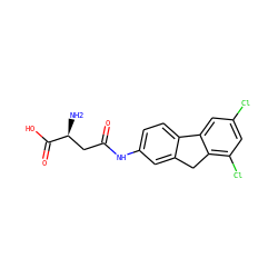 N[C@@H](CC(=O)Nc1ccc2c(c1)Cc1c(Cl)cc(Cl)cc1-2)C(=O)O ZINC000028528149