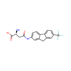 N[C@@H](CC(=O)Nc1ccc2c(c1)Cc1cc(C(F)(F)F)ccc1-2)C(=O)O ZINC000028527268