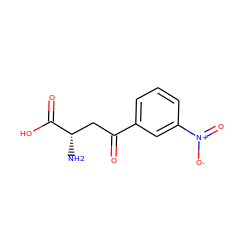 N[C@@H](CC(=O)c1cccc([N+](=O)[O-])c1)C(=O)O ZINC000002566916