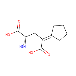 N[C@@H](CC(C(=O)O)=C1CCCC1)C(=O)O ZINC000001903705