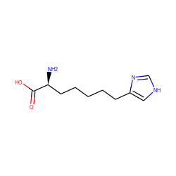 N[C@@H](CCCCCc1c[nH]cn1)C(=O)O ZINC000034116583