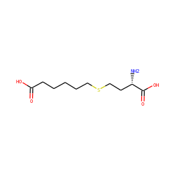 N[C@@H](CCSCCCCCC(=O)O)C(=O)O ZINC000036185102